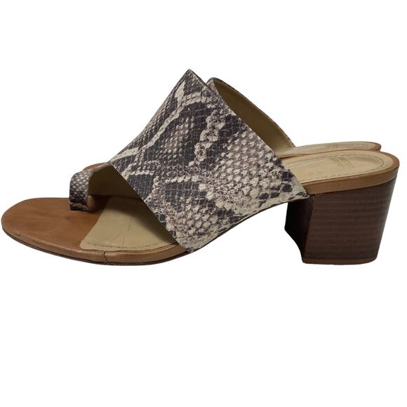 Johnston & Murphy Kelsey Snake Print Leather Slide on Sandals, Ladies size 9 - Picture 4 of 7